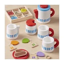 Игровой набор Melissa&Doug Деревянный набор Чайный сервиз (MD19843) - миниатюра 4