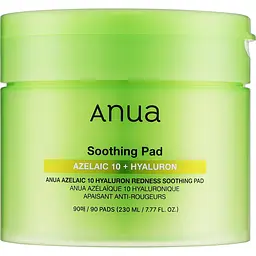 Педи для обличчя Anua Azelaic 10 Hyaluron Redness Soothing Pad заспокійливі 90 шт. 230 мл - мініатюра 2
