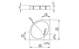 Душовий піддон Radaway Patmos A 90 Compact 4S99155-05 - мініатюра 5