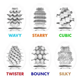 Набір мастурбаторів-яєць Tenga Egg Standard 3 Pack 1 (Wavy, Starry, Cubic) - мініатюра 7