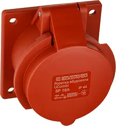 Розетка врізна 16А P5 IP44 3P+N+PE UCombi АСКО-УКРЕМ (A0080010162) - мініатюра 2