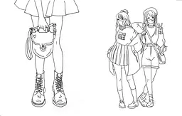 Розмальовка Жорж #girls#fashion#manga (Z101067У) - мініатюра 3