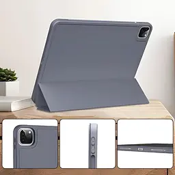 Чохол-книжка BeCover Tri Fold Soft TPU з кріпленням Apple Pencil для Apple iPad Pro 11 2020/2021/2022 Purple (711114) - мініатюра 3