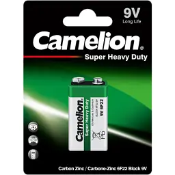 Батарейка Camelion Крона 6F22 9V Super Heavy Duty Green * 1 (6F22-SP1G) - мініатюра 2