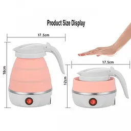 Складаний силіконовий електрочайник SmartTech Foldable Kettle 600 мл Рожевий - мініатюра 5