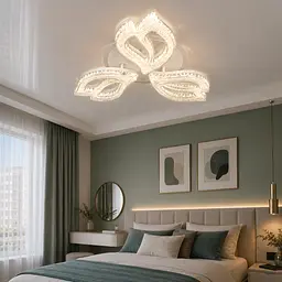 Сучасна LED-люстра Diasha 25100/3WH LED 3color біла 52 Вт з пультом і димером