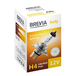 Галогенова лампа Brevia H4 12V 100/90W P43t Rally CP(12040RC)