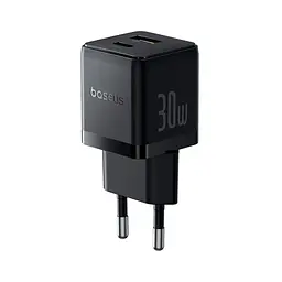 Зарядний пристрій Baseus 1xUSB-C 30 Вт + 1xUSB + кабель USB-C — USB-C 60 Вт 1.0 м (P1011160A113-01)