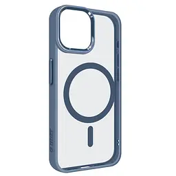 Чехол Apple iPhone 15, Unit MagSafe, голубой, прозрачный, магсейф, противоударный, магнитный, панель-накладка с поддержкой MagSafe, с поддержкой беспроводной зарядки, TPU+PC, защита всего корпуса, ударопрочный, ArmorStandart (ARM74879)