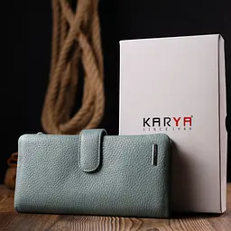 Жіноче шкіряне портмоне KARYA 9,5х18,5х2 см acs0024050 - мініатюра 9