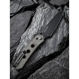 Ніж складаний туристичний Civivi Vision FG, (8.9 см) Nitro-V / Micarta темно-сірий - мініатюра 11