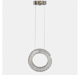 Одинарний кришталевий LED-підвіс Artlight 7270/201CH кільце, хром, 23 Вт