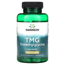 Бетаїн TMG Trimethylglycine 500 mg 90 капсул Swanson vit0006490