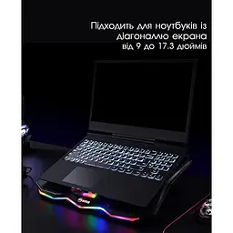 Підставка охолоджуюча для ноутбука Marvo Scorpion чорна - мініатюра 8