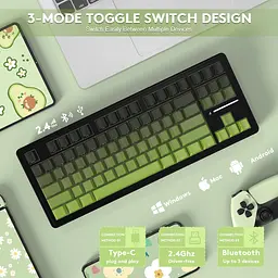 Клавіатура Attack Shark M87 Pro V2 Gradient Green (AS-697279247163-M) [166739] - мініатюра 5