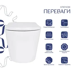 Унітаз підвісний Qtap Scorpio ML Ultra Quiet з сидінням Slim Duroplast/ Soft-close/ MagLock QTSCOML26W49622 - мініатюра 2