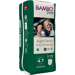 Нічні ЕКО підгузки -трусики для хлопчиків Bambo Dreamy Night Pants (15-35 кг) 4-7 років. - мініатюра 3