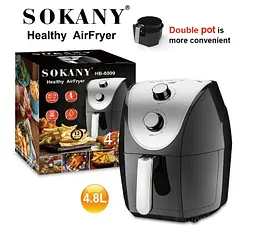 Мультипіч Аерофритниця Аерогриль Запікання 1500Вт 4.8л Sokany HB-8009