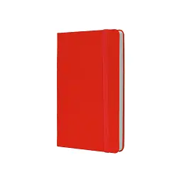 Книга записна Optima Namib А5, тверда обкладинка, гумка, білий блок, клітинка, червона (O27101-03)