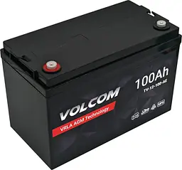 Акумулятор AGM Volcom 12V 100 Ah VRLA - мініатюра 2