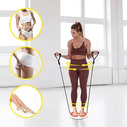 Диск здоров'я для талії Cornix Twisting Waist Disc з еспандерами White/Orange XR-0452 - мініатюра 5