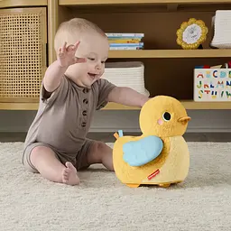 Інтерактивна розвивальна іграшка Fisher-Price Розвивальне каченя 4-в-1 Обіймай та повзи (JMX99) - мініатюра 3