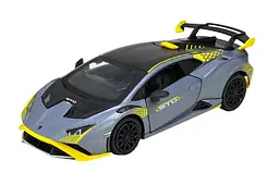 Іграшкова машинка гоночна Lamborghini STO 1:32 Автопром світлозвукові ефекти металева 68716AB/AG, в короб.18x9x8 см - мініатюра 2