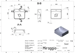 Умивальник Miraggio SEED (0000238) Miramarble, Глянцевий, Врізний/Накладний, Білий - мініатюра 2
