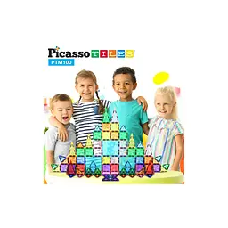 Конструктор Picasso магнітний Tiles Mini Diamond Series Set 100 деталей (817338022327) - мініатюра 6