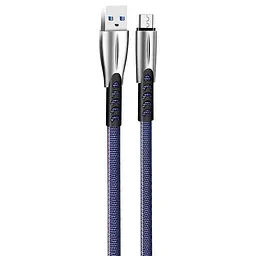 Кабель ColorWay USB - micro USB (M/M), 2.4 А, 1 м, Синій (CW-CBUM011-BL) - мініатюра 2