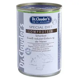 Вологий дієтичний корм для собак Dr. Clauder's Special Diet Low Protein для підтримки функції нирок 400 г