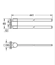 Тримач для рушника Grohe Selection 41063BE0 нікель - мініатюра 3