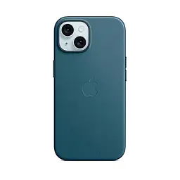 Чехол для Apple iPhone 15, FineWoven Case with MagSafe, синий, защитная накладка из материала FineWoven, противоударный, для iPhone, защита всего корпуса, поддержка беспроводной зарядки и MagSafe, (ARM71974)