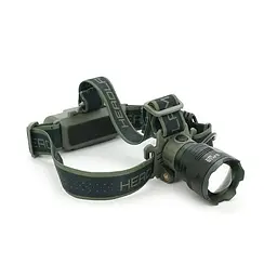 Налобний ліхтарик BP-8099TG, Zoom, 1 режим, корпус метал, водостійкий, живлення від АКБ 18650, індикація заряду, Type-C кабель, BOX
