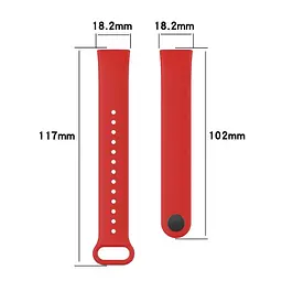 Силіконовий ремінець Primo для фітнес браслета Xiaomi Redmi Smart Band Pro (M2101B1/BHR5501GL) Red - мініатюра 4