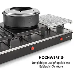 Гриль раклет з фондю Klarstein Fonduelette XL 3в1 12 осіб 1650W (10035220) - мініатюра 6