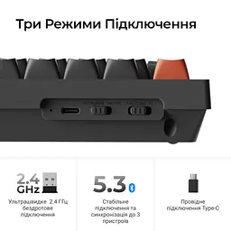 Клавіатура Keychron V6 Ultra Keychron Red Switch RGB UA Black (V6U-D1-UA) - мініатюра 11