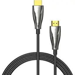 Кабель HDMI M - M, 15.0 м, V2.1, Optical 8K 60Гц 48Gbps Dolby 7.1 TPE Black Zinc Alloy Vention - мініатюра 2