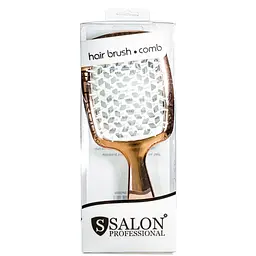 Розчіска для волосся Salon Professional масажна продувна велика SP0099 Foil Золотиста