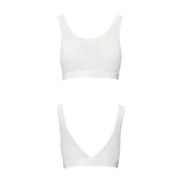 Топ із прозорою вставкою Passion PS002 TOP white L - мініатюра 3