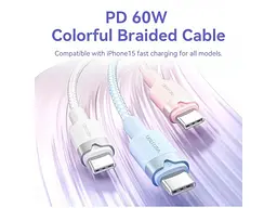 Кабель USB Type-C Vention 60W Type-C / Type-C 1m White (TRDWF) - мініатюра 7