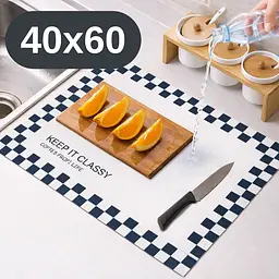 Антиковзаючий кухонний килимок 40×60 см — абсорбуючий для сушіння посуду та під кавоварку KT8001605