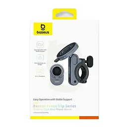 Вело- Мото- тримач Baseus PrimeTrip Series Stick-on Type Bike (C40569001121-00) Cosmic Black - мініатюра 6