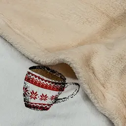 Плед-покривало LeLit Велсофт 200х200 см бежевий (le2000000259284) - мініатюра 2