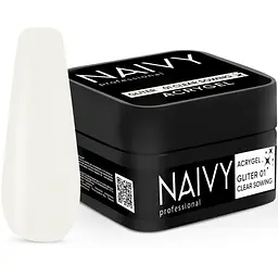 Акриловий гель Naivy Professional Gliter №01 Clear Sowing 30 мл