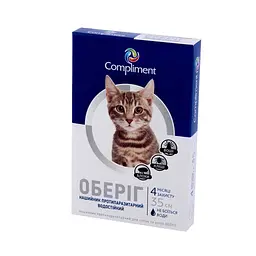 Протипаразитарний нашийник для котів Healthy Pet Оберіг білий 35 см 103039