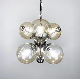 Підвісна люстра у корпусі кольору satin Line.F Колір плафона Білий - мініатюра 2