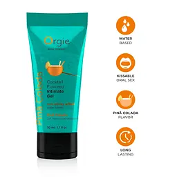 Лубрикант на водній основі Orgie Lube Tube Pina Colada, 50 мл, смак та аромат піна колади