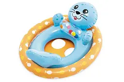 Надувне дитяче коло-плотик для плавання Intex See-Me-Sit Rider 59570 розмір 71x58 см від 3 років - мініатюра 4