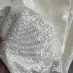 Льняні мармурові штори молочного кольору 2шт. 150х270 на тасьмі ALBO pbe0052407 - мініатюра 5